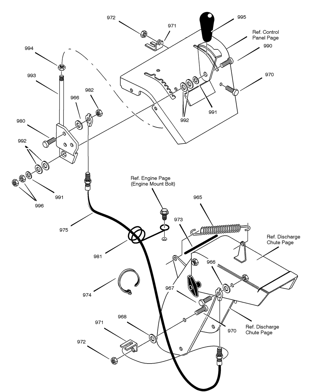 Remote Control Diagram and Parts List for 627804X89C 2001 Briggs and Stratton Snow Blower